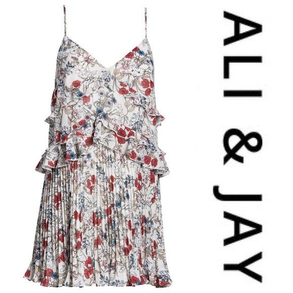 Ali & Jay Samo Floral Ruffle Pleated Minidress - Picture 4 of 7